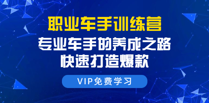 职业车手训练营：专业车手的养成之路，快速打造爆款（8节-无水印直播课）插图