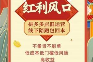 拼多多怎么开店?拼多多无货源店群玩法，从0~1实战保姆教程