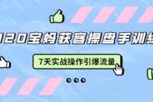 宝妈获客引流技术训练营，7天实战操作引爆流量