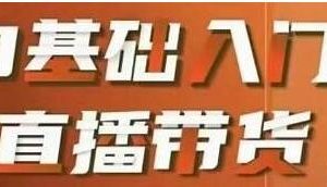 交个朋友电商《0基础入门直播带货》教你如何成为带货主播