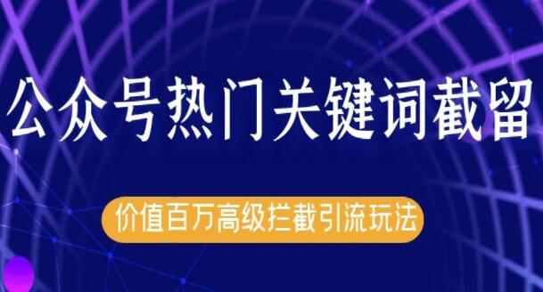 公众号热门关键词实战引流技术特训营，5天涨5千精准粉，培训课程视频讲座