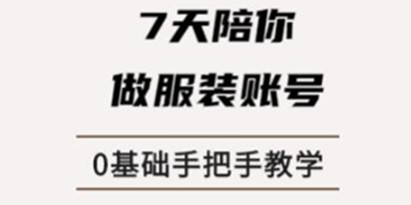 锤石传媒张智诚7天陪你做服装账号，0基础手把手教学课程视频