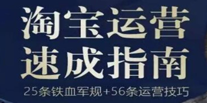 《淘宝运营速成指南》25条铁血电商军规+56招运营技巧