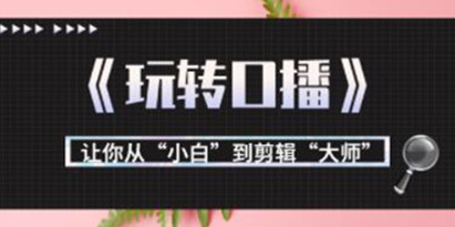 月营业额700万+大佬教您《玩转口播》让你从“小白”到剪辑“大师”