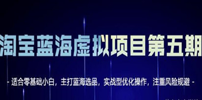 黄岛主《淘宝虚拟无货源项目5.0》适合零基础小白，实战型优化操作