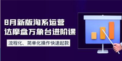 《淘系运营达摩盘万象台进阶课》流程化、简单化操作快速起款