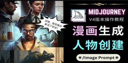 Midjourney V4版本操作教程：2个简单参数，完成漫画生成，人物创建