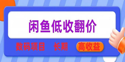 揭秘闲鱼低收翻价数码暴利项目，长期高收益