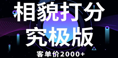 相貌打分究极版，客单价2000+纯新手小白就可操作的项目