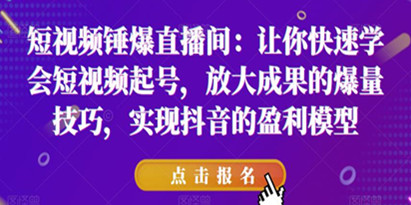 短视频锤爆直播间：让你快速学会短视频起号，放大成果的爆量技巧，实现抖音盈利模型