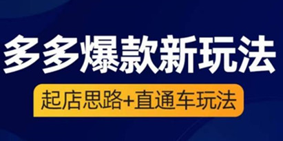 海神·多多爆款新玩法，​起店思路+直通车玩法（3节精华课）