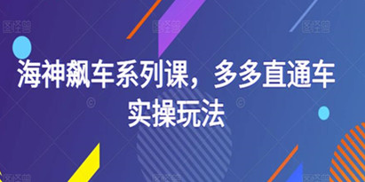 海神飙车系列课，多多直通车实操玩法