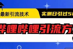 揭秘最新引流技术，哔哩哔哩引流方法，实测日引50人