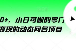 日入200+，小白可做的零门槛无脑变现的动态网名项目