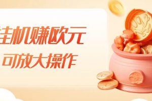 挂机赚欧元，单窗口5-10+，小白可操作，可放大