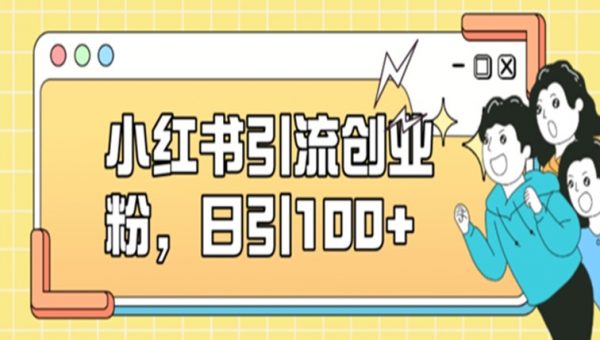 小红书引流创业粉，日引100+