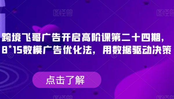 跨境飞哥广告开启高阶课第二十四期