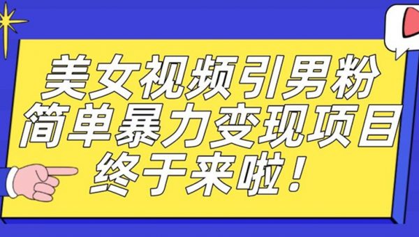 价值3980的男粉暴力引流变现项目，一部手机简单操作，新手小白轻松上手，每日收益500+