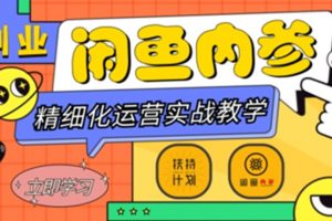 闲鱼精细化运营入门+高阶实战教学，从底层逻辑到轻松变现，多维度玩转闲鱼副业