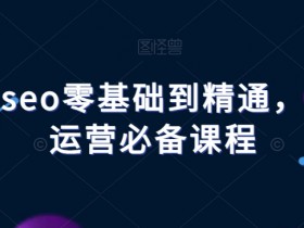 抖音seo零基础到精通，抖音运营必备课程