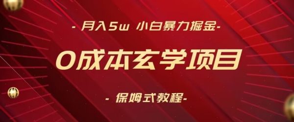 月入5w+，小白暴力掘金，0成本玄学项目，保姆式教学（教程+软件）