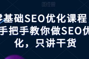 零基础SEO优化课程，手把手教你做SEO优化