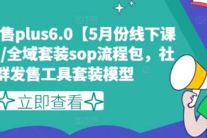 私域发售plus6.0【5月份线下课录音】/全域套装sop流程包，社群发售工具套装模型