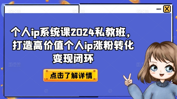 个人ip系统课2024私教班