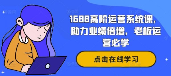 1688高阶运营系统课