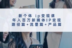 《新个体ip变现课》年入百万新媒体IP变现