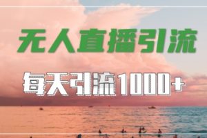 抖音快手视频号全平台通用，无人直播引流法，超暴力引流1000+高质量精准创业粉