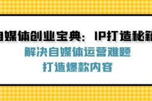 《自媒体创业宝典》解决自媒体运营难题，打造爆款内容