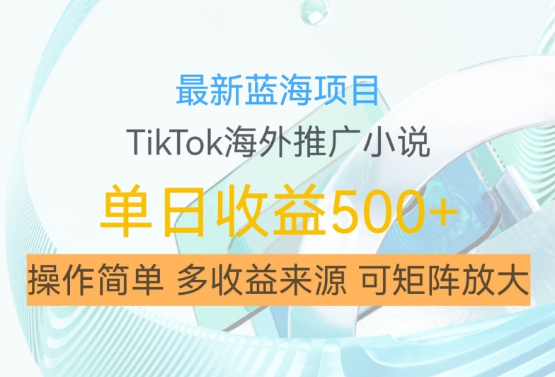 tiktok海外推广小说