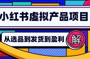 《小红书虚拟产品店铺运营指南》从选品到自动发货