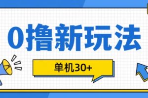 0撸项目新玩法，可批量操作，单机30+，有手机就行