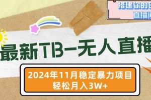 【最新TB-无人直播】11月最新，打造你的日不落直播间，轻松月入过W