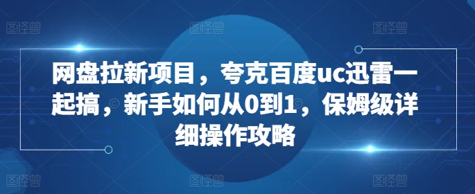 网盘拉新项目