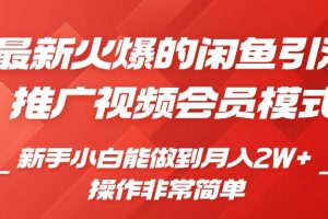 闲鱼引流推广影视会员，0成本就可以操作，新手小白月入过W+