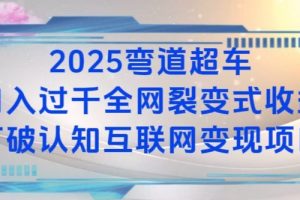 2025弯道超车日入过K全网裂变式收益打破认知互联网变现项目