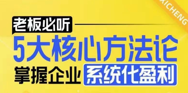 企业系统化盈利密码