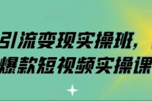 实体引流变现实操班，同城爆款短视频实操课