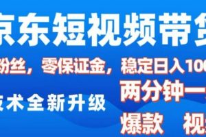 2025火爆项目,京东短视频带货，2025火爆项目，操作简单日入1k