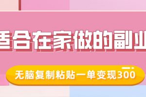 适合在家做的副业，小红书冷知识账号，无脑复制粘贴一单变现300