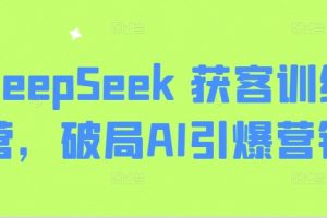 DeepSeek 获客训练营，破局AI引爆营销