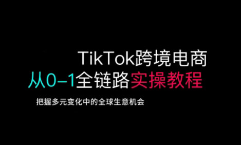 TikTok跨境电商从0-1全链路全方位实操教程