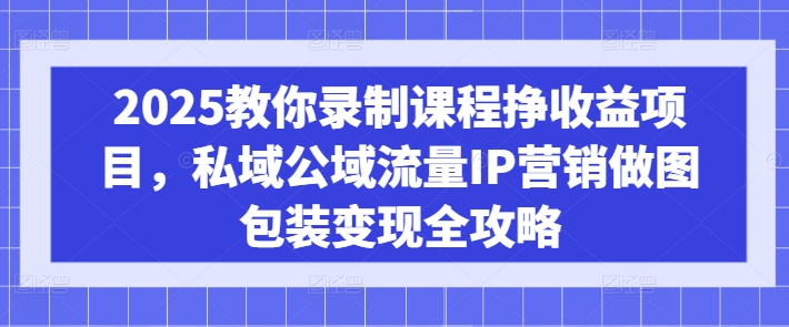 录制课程挣收益项目